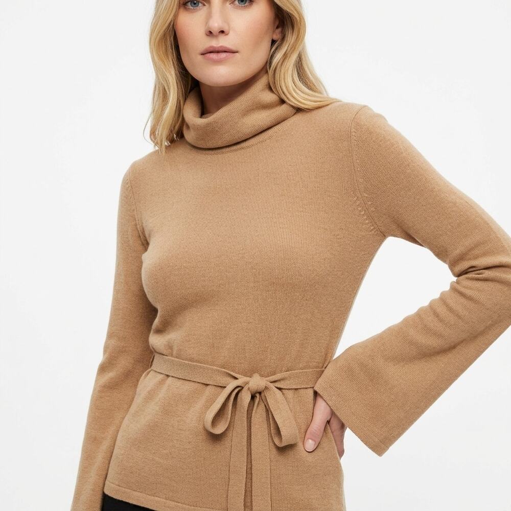 Express Wool Blend Tan Lightweight Sweater Women Size S